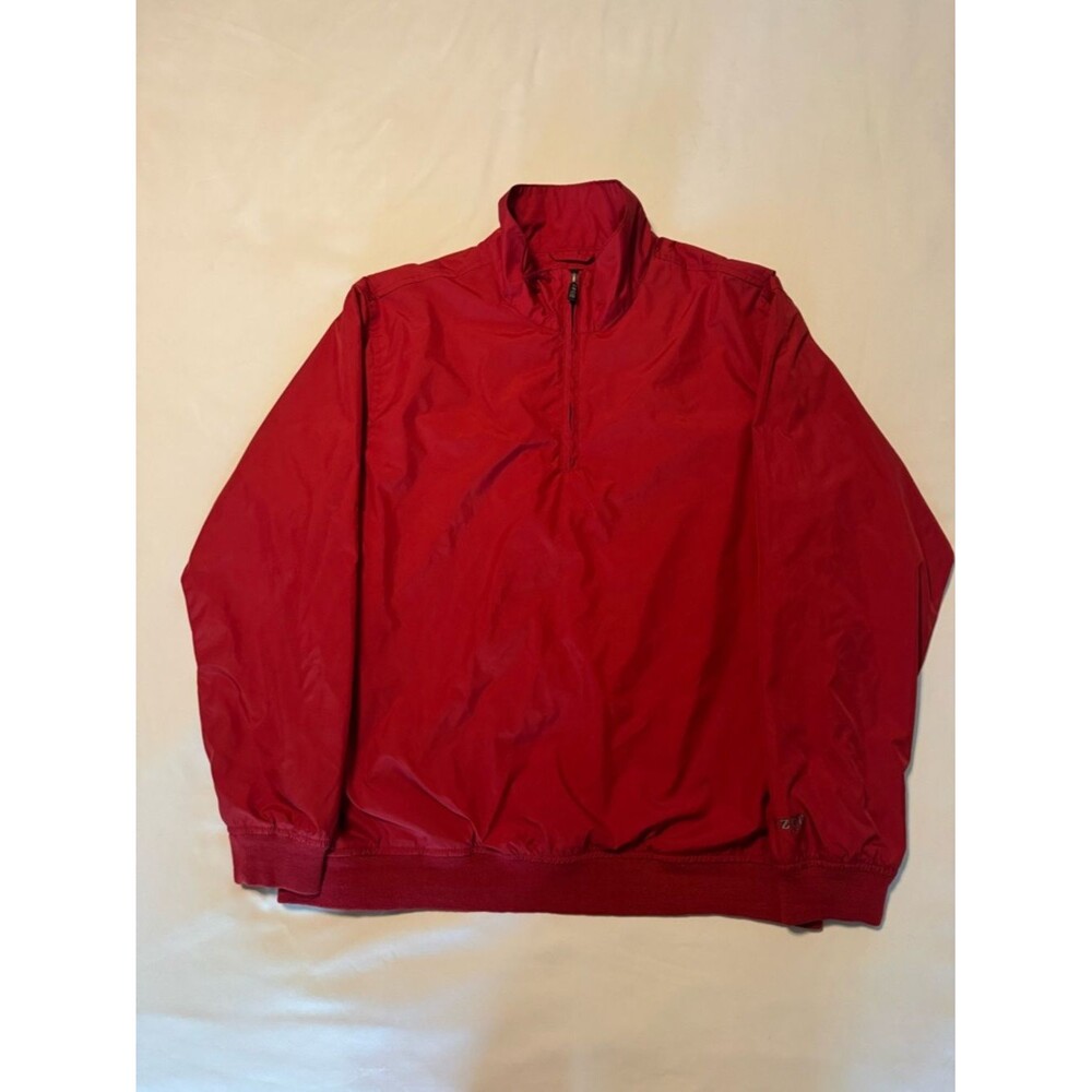 Izod Men's Red Quarter-Zip Windbreaker